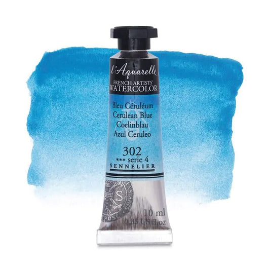 AQUARELA SENNELIER L'AQUARELLE 302 CERULEAN BLUE 10ml S4