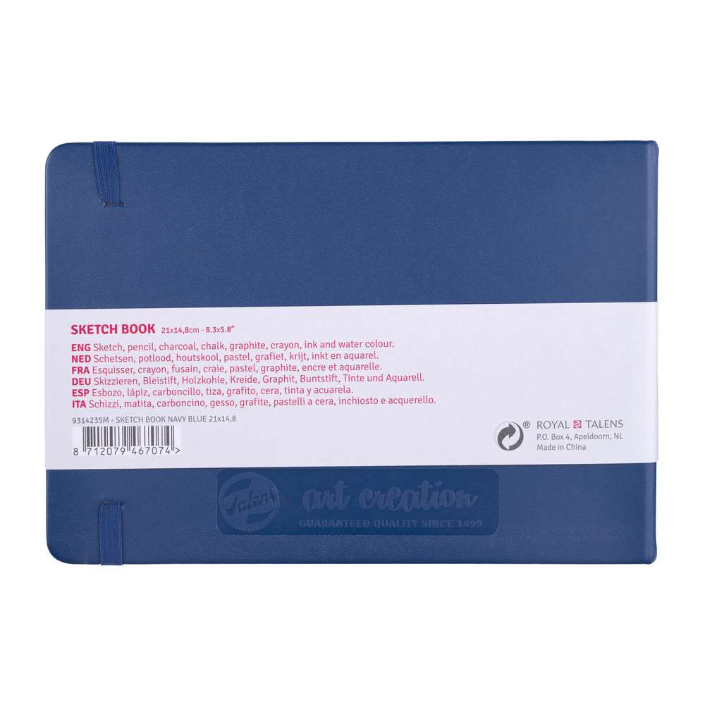 SKETCHBOOK TALENS NAVY BLUE 21X15 80FLS