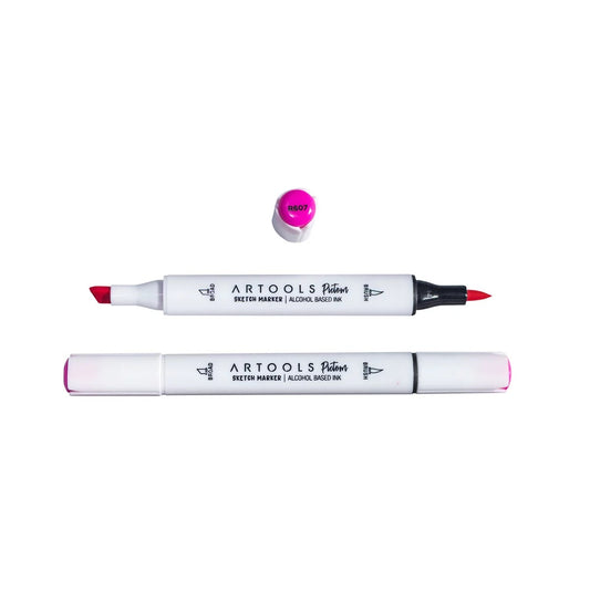 MARCADOR ARTOOLS PICTOM PONTA DUPLA VIVID PINK (R607)