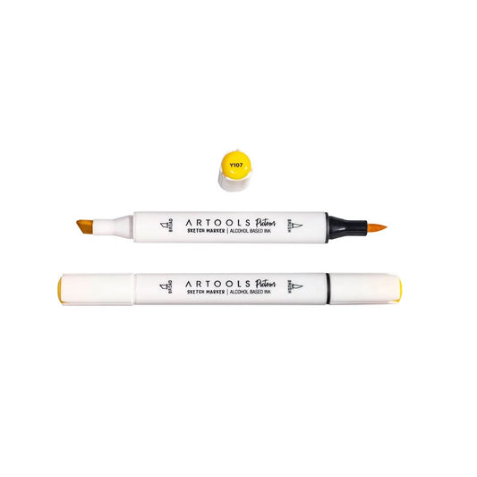 MARCADOR ARTOOLS PICTOM PONTA DUPLA LIGHTNING YELLOW (Y107)