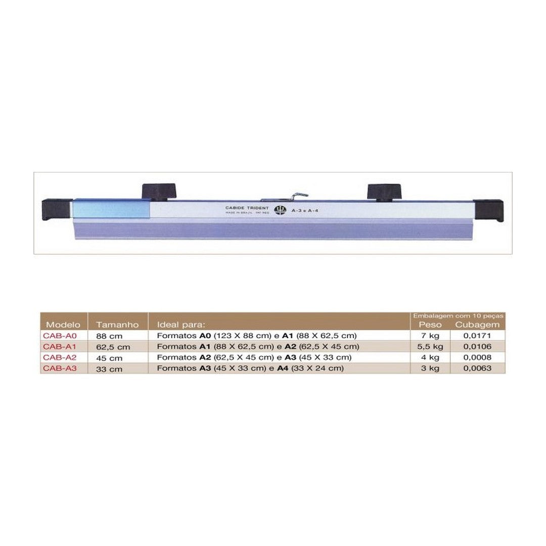 CABIDE DE ALUMINIO P/ MAPOTECA CAB-A1 62,5 cm