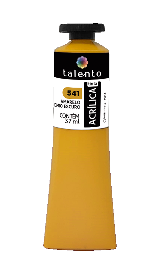 ACRILICA TALENTO 037ML 541 AMARELO CADMIO ESCURO