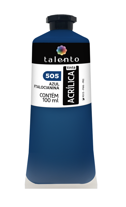 ACRILICA TALENTO 100ML 505 AZUL FTALOCIANINA