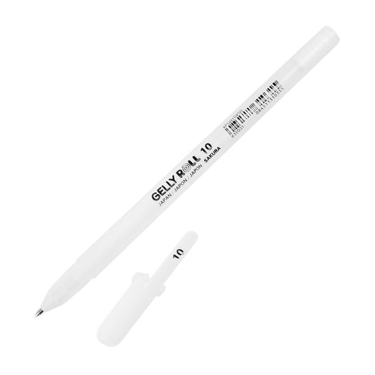 CANETA GEL SAKURA GELLY ROLL BRANCA 1,0mm BOLD