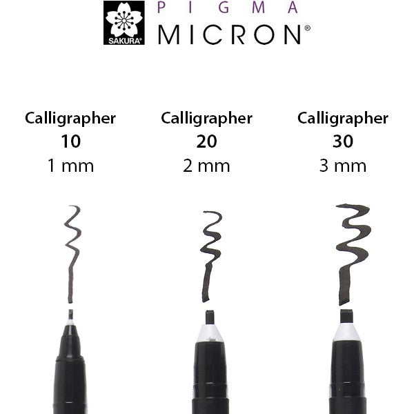 CANETA SAKURA PIGMA CALLIGRAPHER PRETA 20