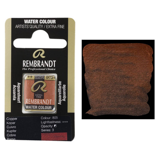 AQUARELA TALENS REMBRANDT HALF PAN 805 COOPER METAL S3