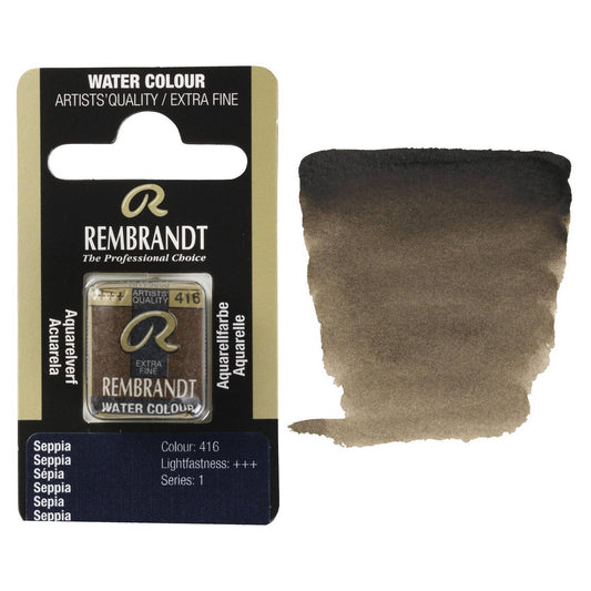 AQUARELA TALENS REMBRANDT HALF PAN 416 SEPIA S1