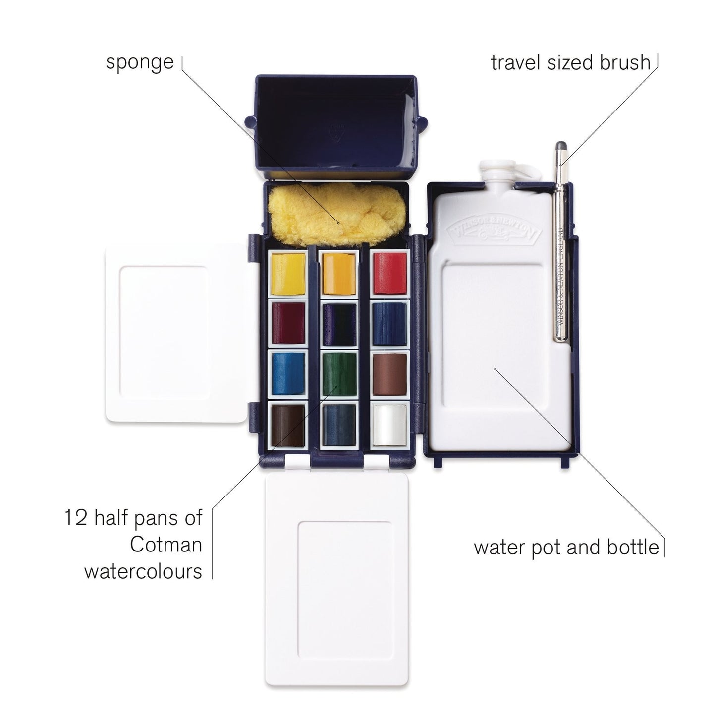 ESTOJO AQUARELA COTMAN 12 HALF PAN 639 FIELD BOX W&N