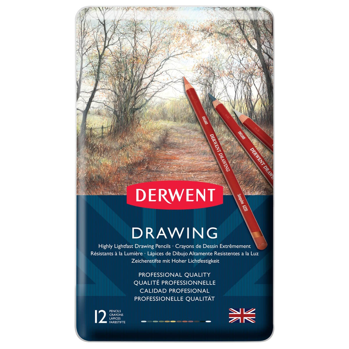 LAPIS ESBOÇO DERWENT DRAWING 12 CORES
