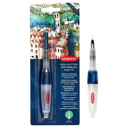 PINCEL DERWENT C/ RESERVATORIO PUSH BUTTON FINE TIP 2MM