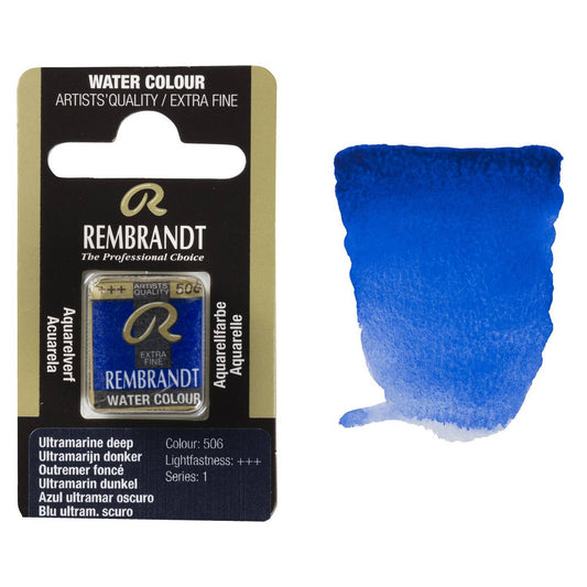 AQUARELA TALENS REMBRANDT HALF PAN 506 ULTRAMARINE DEEP S1