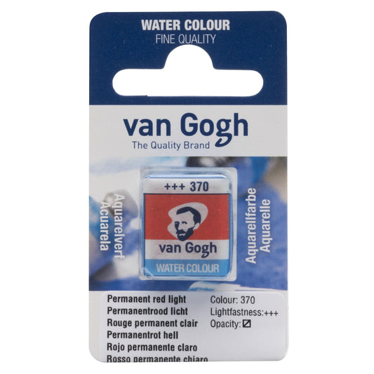 AQUARELA TALENS VAN GOGH HALF PAN 370 PERM RED LIGHT