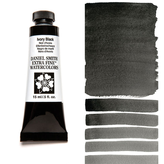 AQUARELA DANIEL SMITH 15ml EXTRA FINE Ivory Black 048