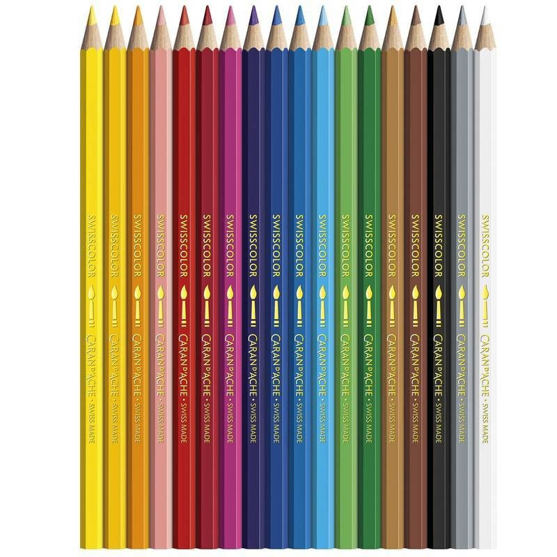 LAPIS AQUARELAVEL CARAN D´ACHE SWISSCOLOR CARDBOARD 18 CORES