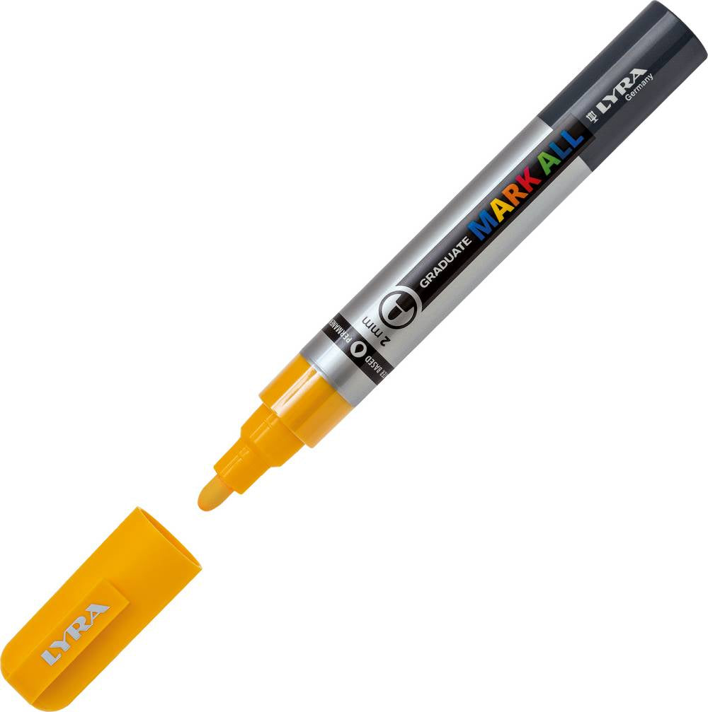 CANETA LYRA GRADUATE MARK ALL  AMARELO PONTA 2MM