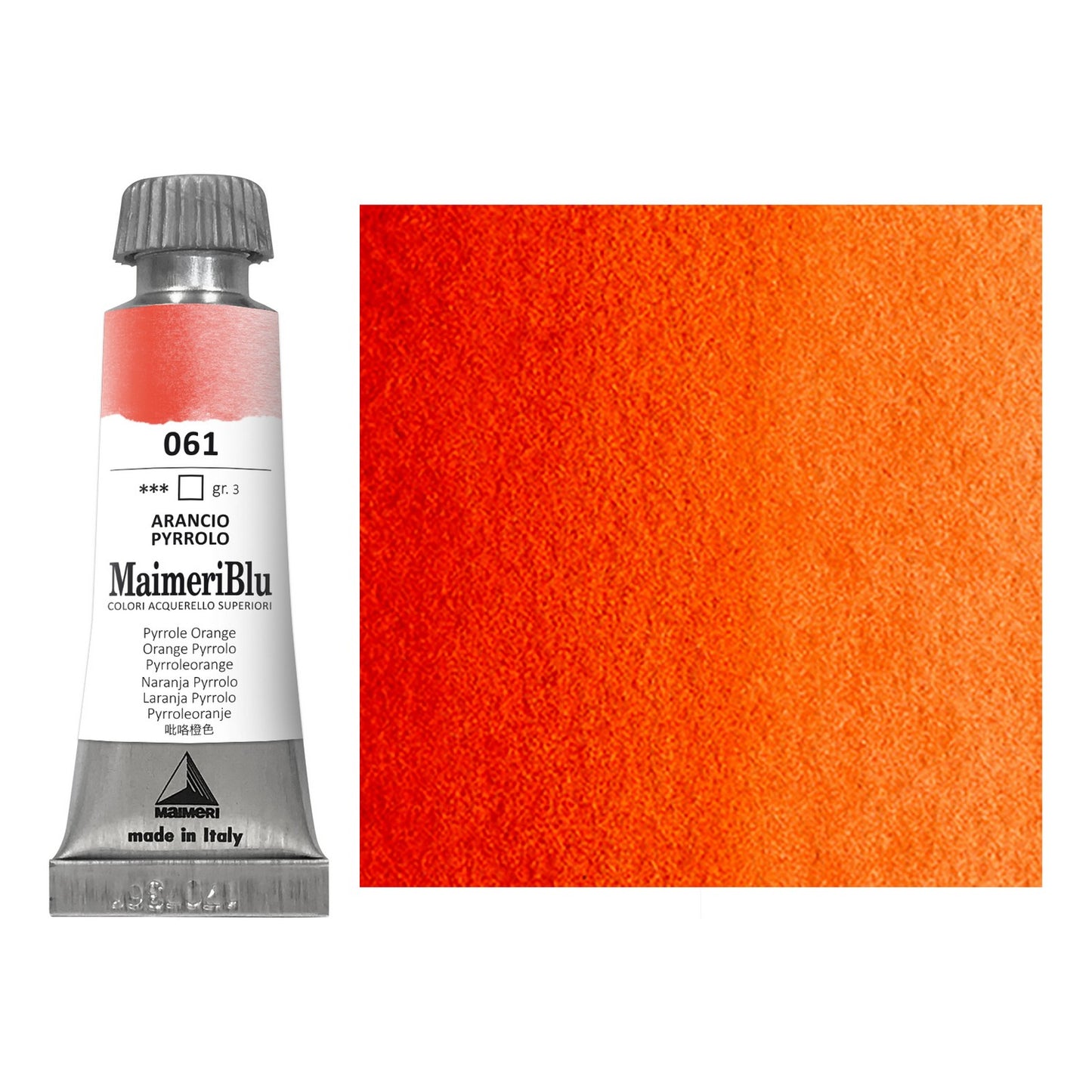 AQUARELA MAIMERIBLU ARTISTS 061 ORANGE PYRROLO 12ML S3