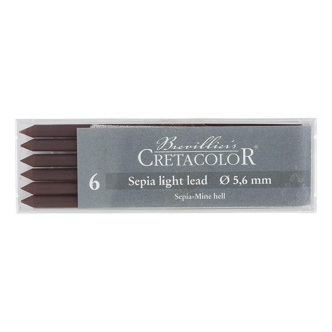 MINA CRETACOLOR 5,6mm 263 22 SEPIA LIGHT LEAD C/ 06 UN