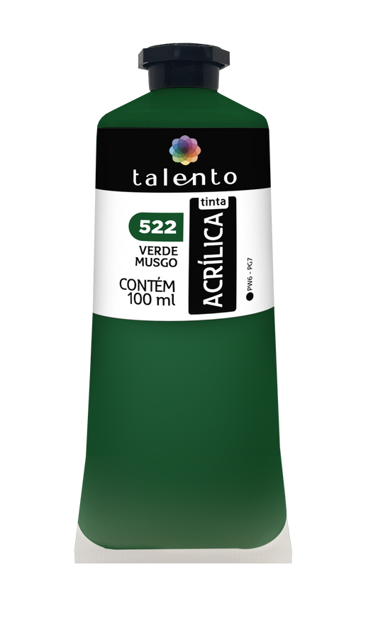 ACRILICA TALENTO 100ML 522 VERDE MUSGO