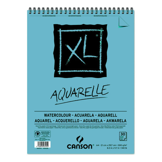 BLOCO CANSON XL AQUARELLE A4 300g/m2 30 FOLHAS