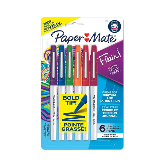 CANETA PAPERMATE FLAIR BOLD C/06 CORES