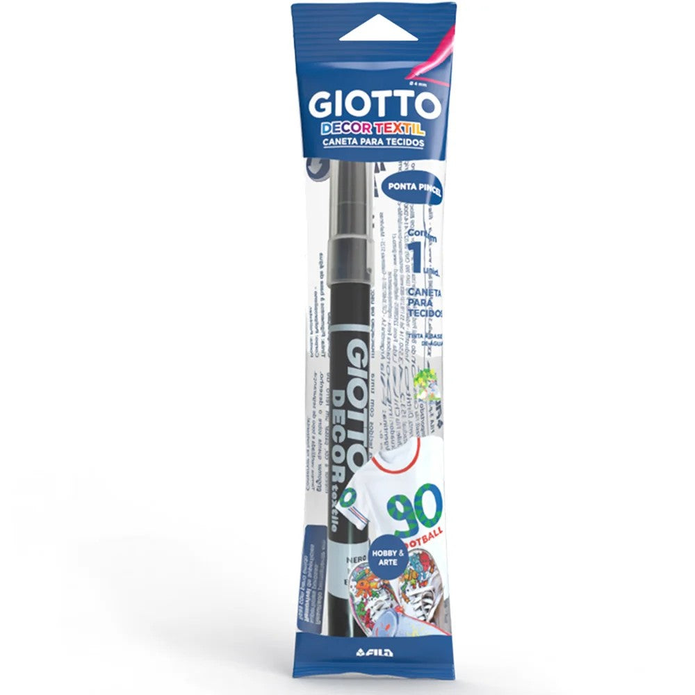 CANETA P/ TECIDO GIOTTO DECOR TEXTIL PRETO FLOWPACK