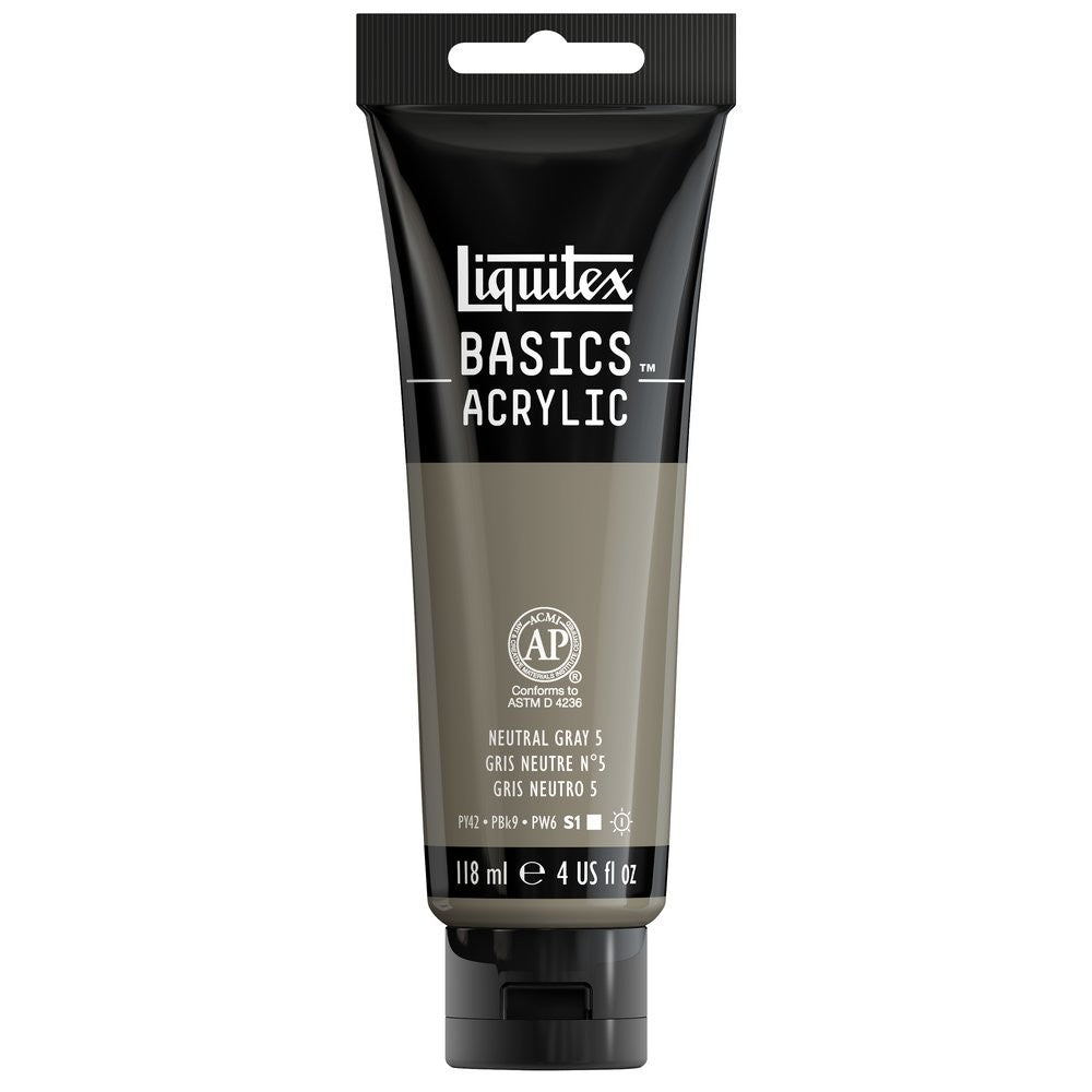 ACRILICA LIQUITEX BASICS 118ML GREY NEUTRAL VALUE 5 035 (ANT 599)