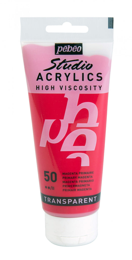 ACRILICA PEBEO STUDIO HV  100ML 50 MAGENTA PRIMARIO 831050
