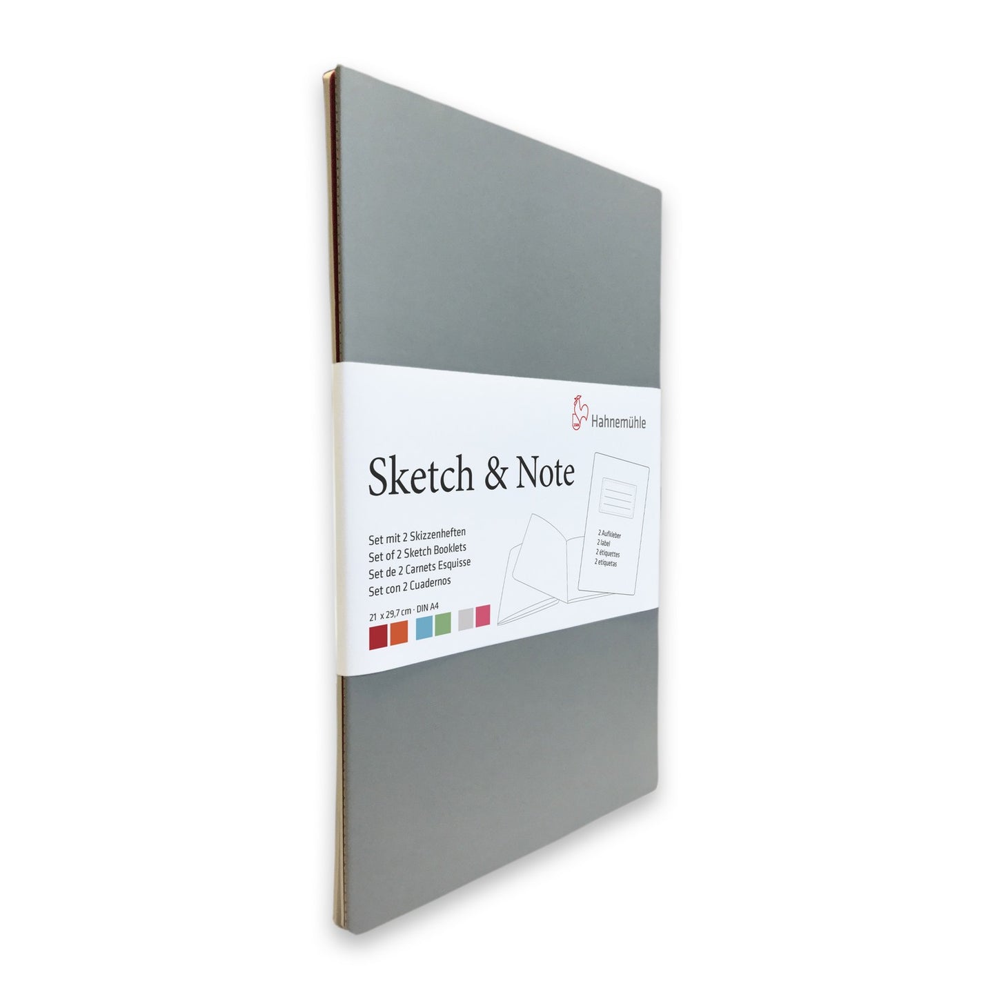 SKETCH NOTE HAHNEMUHLE A3 125g/m2 CINZA/ROSA 20 FOLHASx2