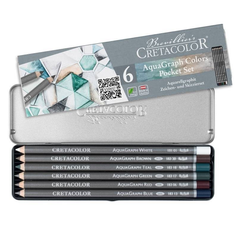 ESTOJO LAPIS CRETACOLOR AQUAGRAPH COLORS POCKET C/ 06 UN