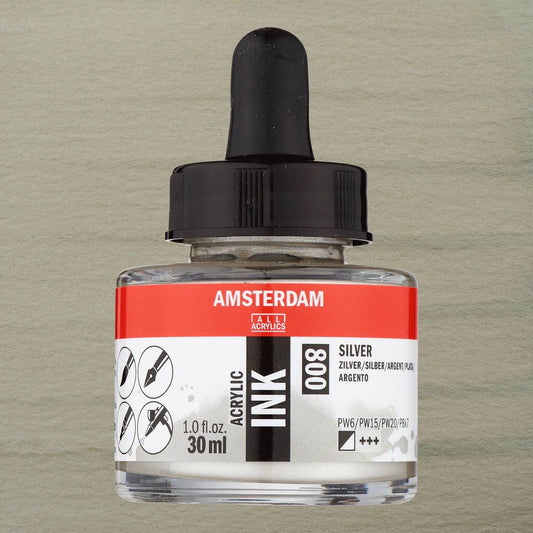 ACRILICA TALENS AMSTERDAM INK! 800 SILVER 030ml