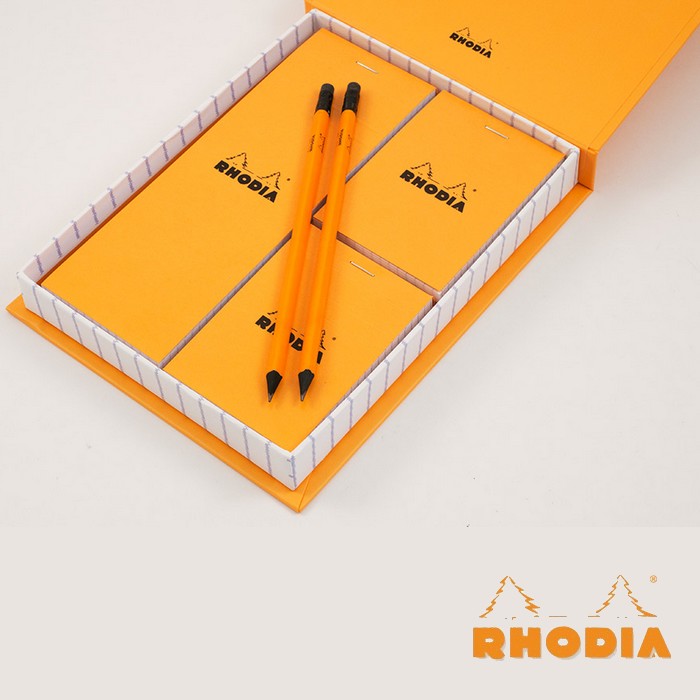 CAIXA RHODIA ESSENTIAL ORANGE C/ 06 ITENS VARIADOS