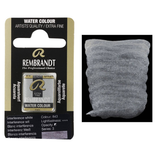 AQUARELA TALENS REMBRANDT HALF PAN 843 INTERFERENCE WHITE S3