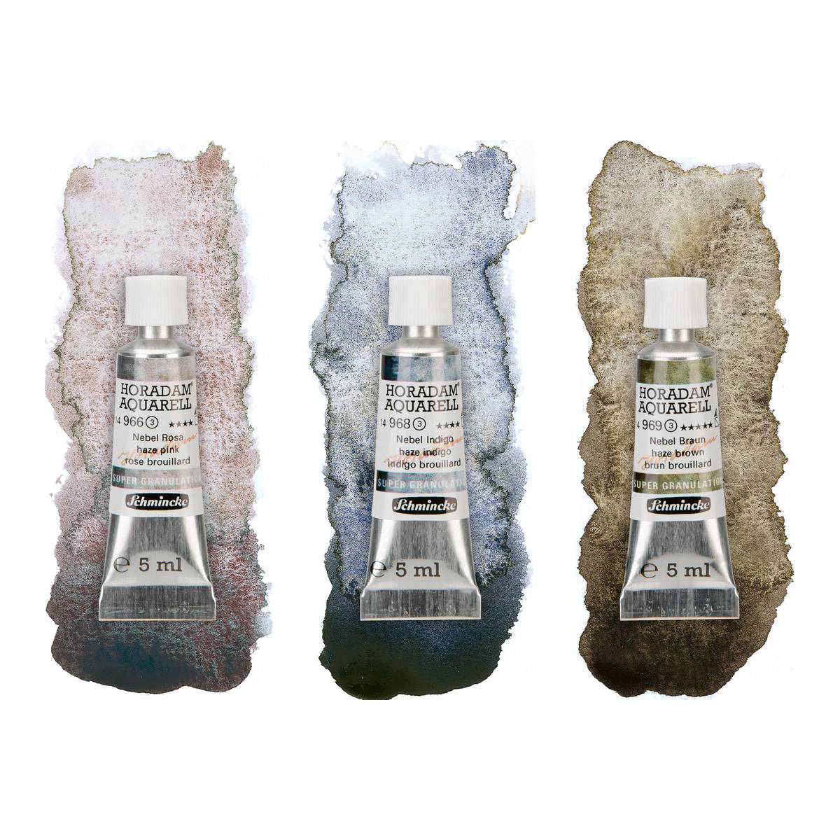 ESTOJO AQUARELA SCHMINCKE HORADAM SUPER GRANUL 5ML HAZE C/ 03