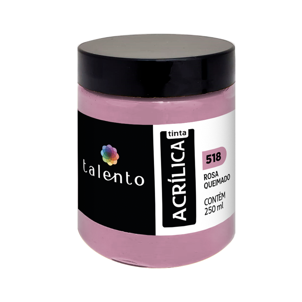 ACRILICA TALENTO 250ML 518 ROSA QUEIMADO