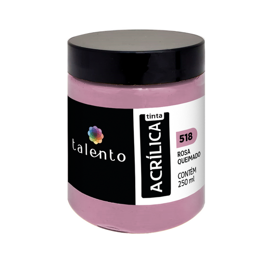 ACRILICA TALENTO 250ML 518 ROSA QUEIMADO
