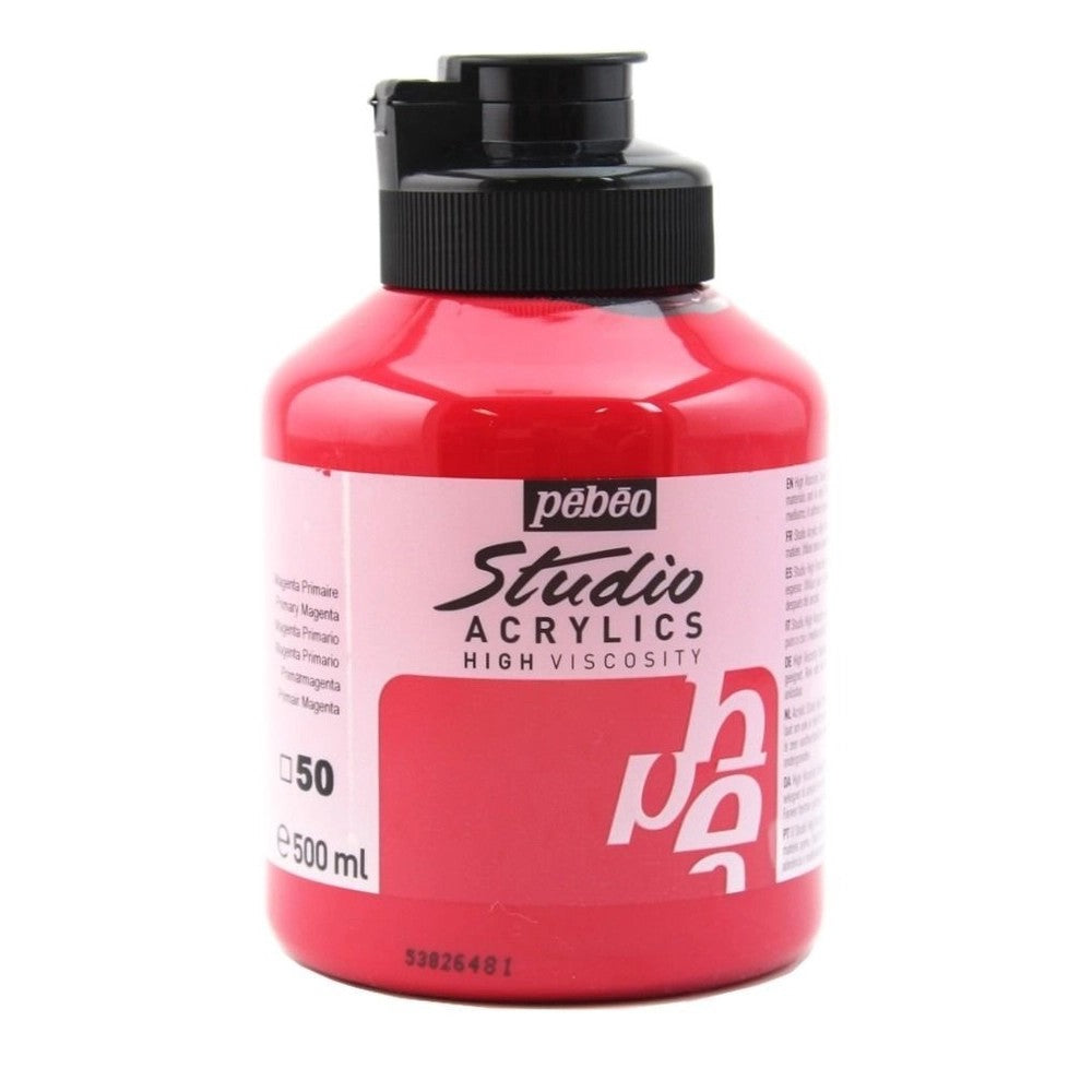 ACRILICA PEBEO STUDIO HV 500ML 050 PRIMARY MAGENTA