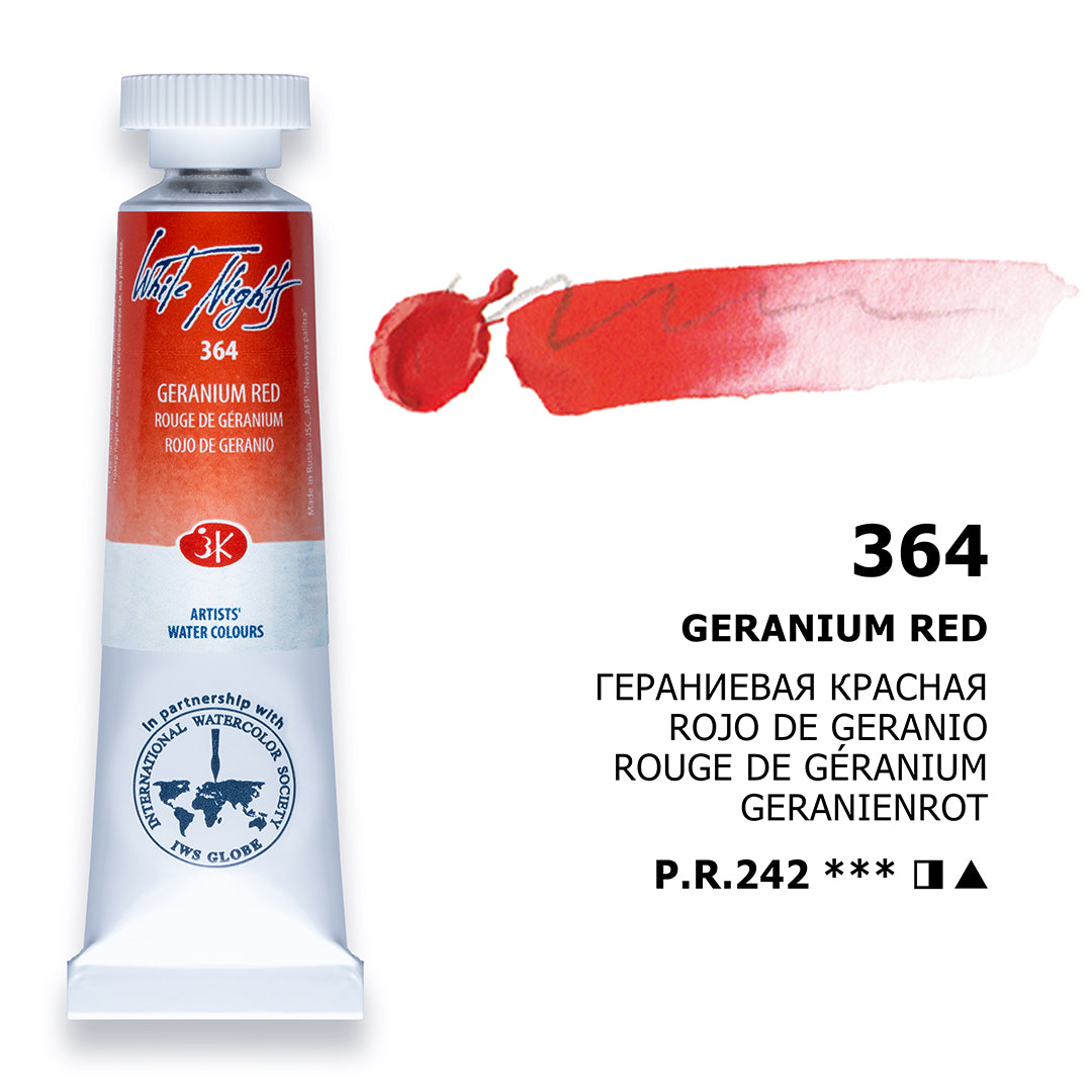 AQUARELA WHITE NIGHTS 364 GERANIUM RED 10ML S1