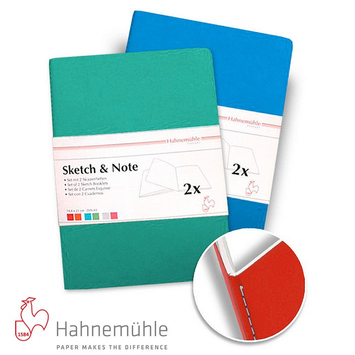 SKETCH NOTE HAHNEMUHLE A3 125g/m2 BLUE/GREEN 20 FOLHASx2 UNI