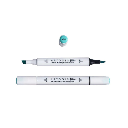 MARCADOR ARTOOLS PICTOM PONTA DUPLA TURQUOISE GREEN LIGHT (B714)