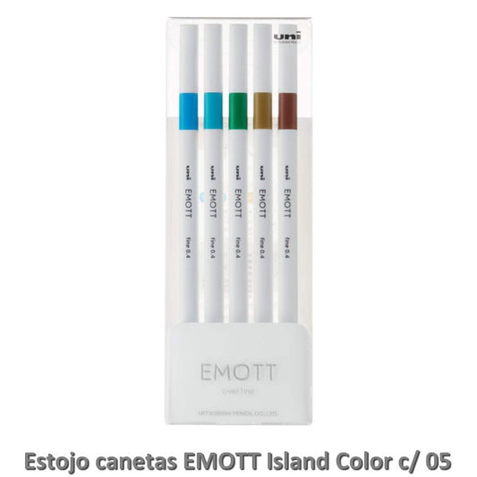 CANETA UNI-BALL EMOTT FINE 0,4MM 05 ISLAND COLOR Nº 04