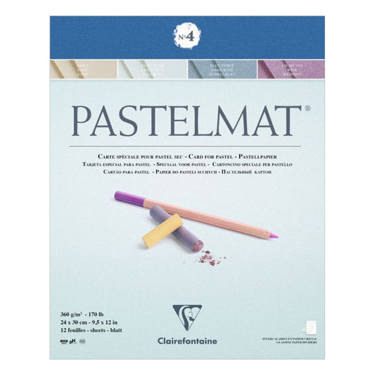 BLOCO CLAIREFONTAINE PASTELMAT 4 360G/M2 24x30 12FLS (04 CORES)