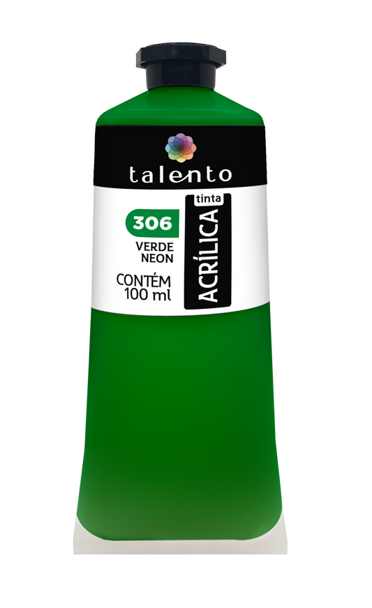 ACRILICA TALENTO 100ML 306 VERDE NEON