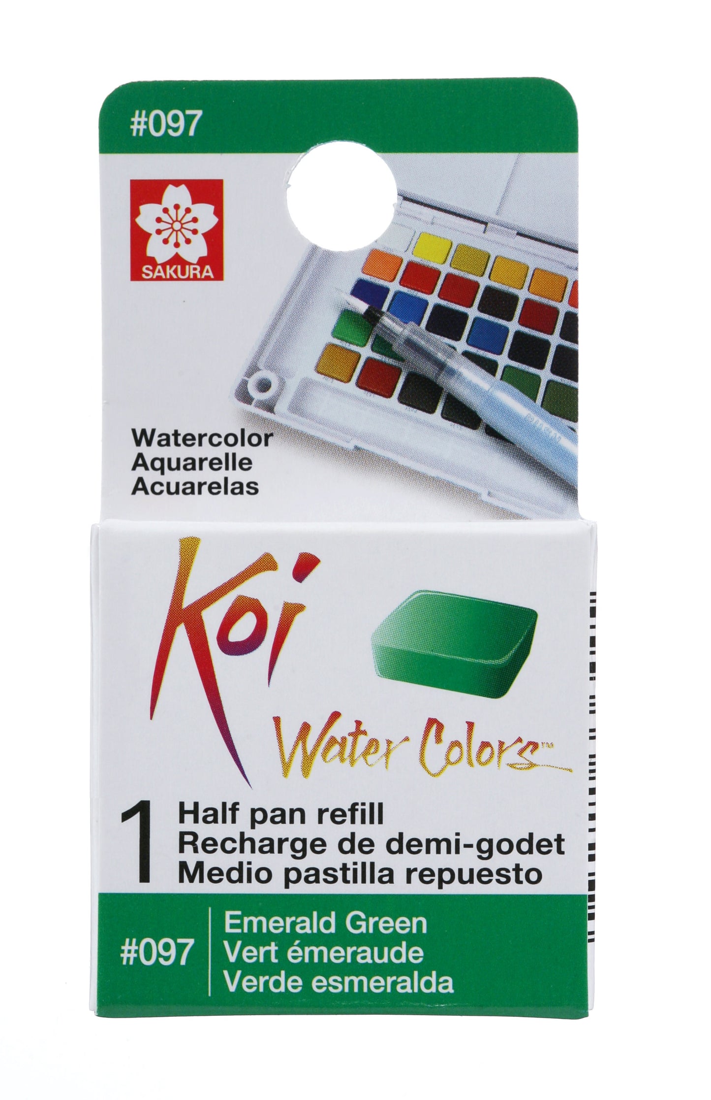 AQUARELA SAKURA KOI HALF PAN VERDE ESMERALDA - 97