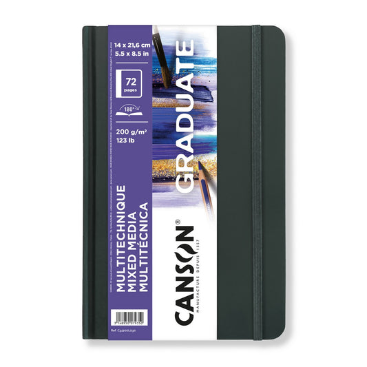 ARTBOOK CANSON GRADUATE MIXED MEDIA BRANCO A5 200g/m2 36FLS