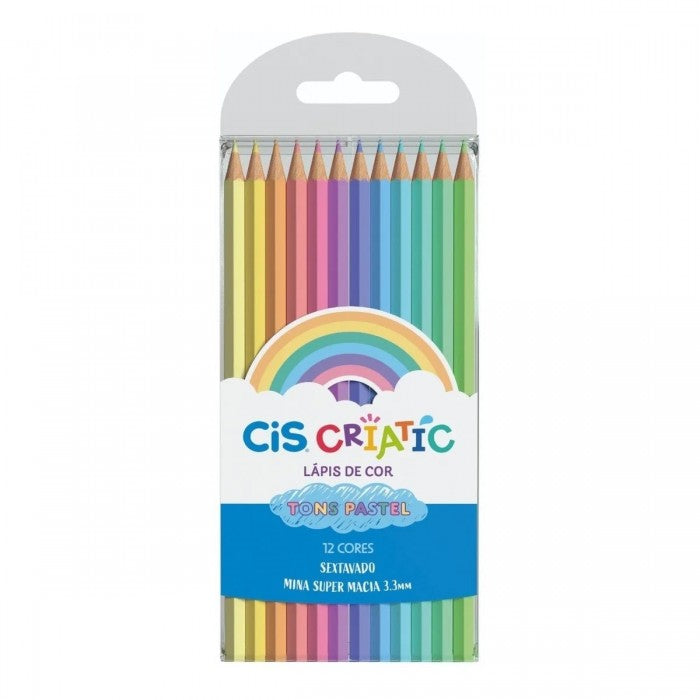 LAPIS COR CIS CRIATIC 12 TONS PASTEIS