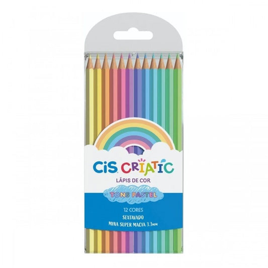 LAPIS COR CIS CRIATIC 12 TONS PASTEIS