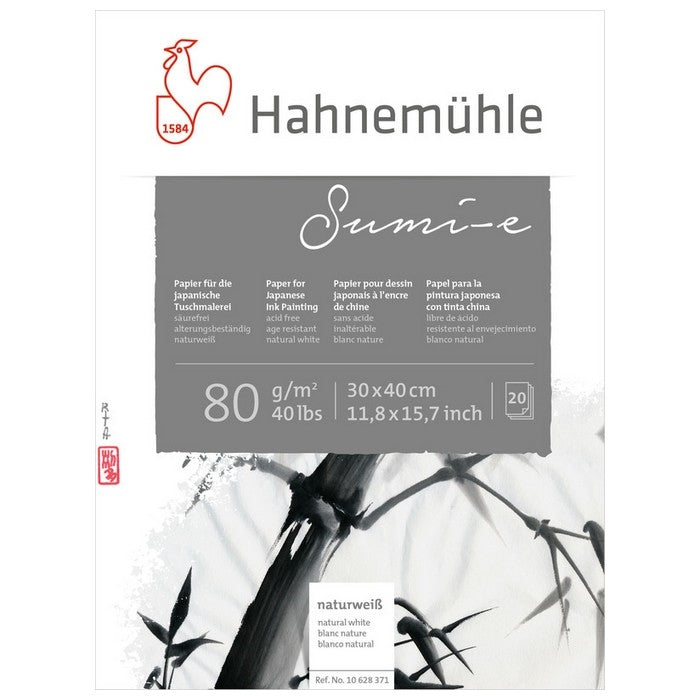 BLOCO HAHNEMUHLE SUMI-E 30x40 80g/m2 20 FOLHAS