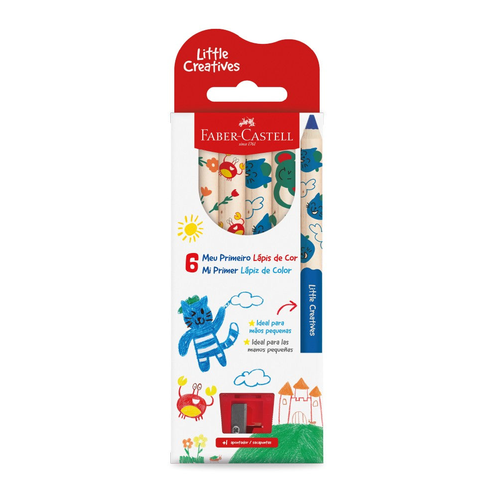 ESTOJO MEU PRIMEIRO LÁPIS DE COR LITTLE CREATIVES C/ 06 CORES