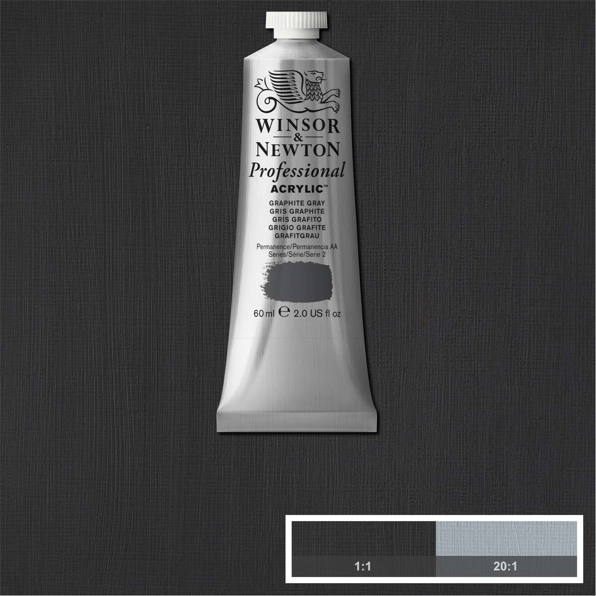 ACRILICA WINSOR NEWTON PROFISSIONAL 60ML 292 GRAPHITE GREENEY S2