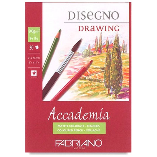BLOCO FABRIANO ACCADEMIA DISEGNO 200g/m2 A3 30 FOLHAS